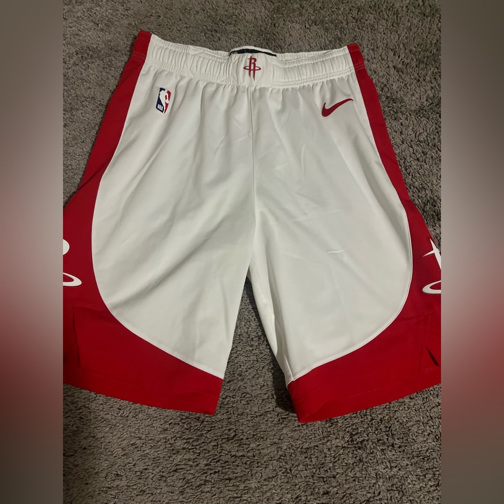 Houston Rockets Team Issued Nike Authentic Short White Size 38